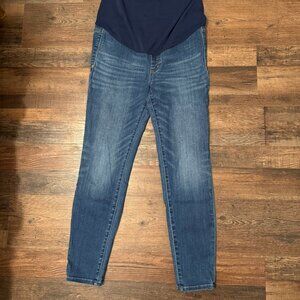 Madewell Dark Blue Over-the-Belly Maternity Jeans